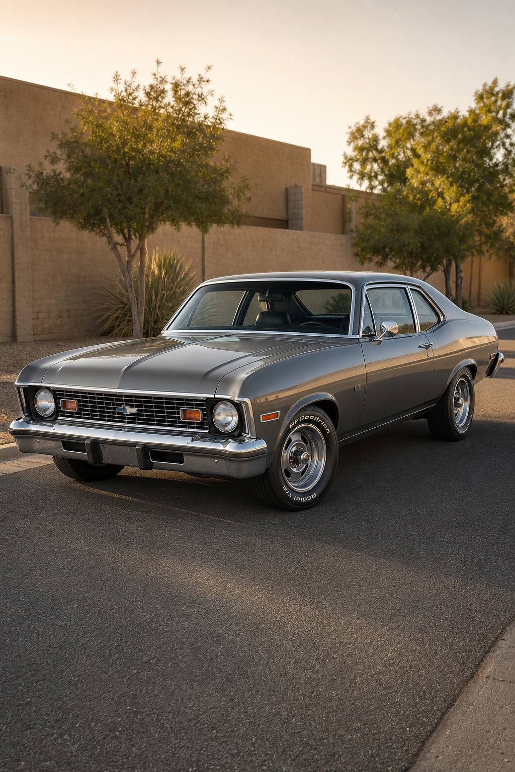 Classic coupe 1974 Chevrolet Nova project AI restoration vision
