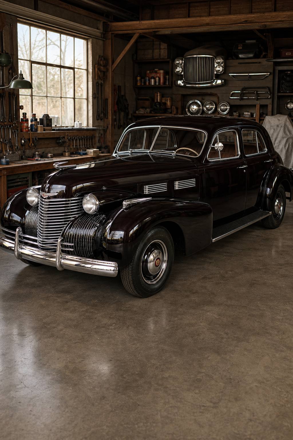 Almost complete 1940 Cadillac project AI restoration vision