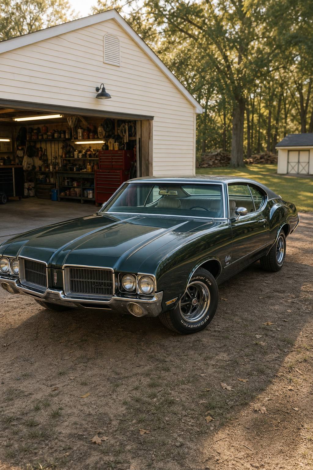 No engine and trans 1972 Oldsmobile Cutlass project AI restoration vision