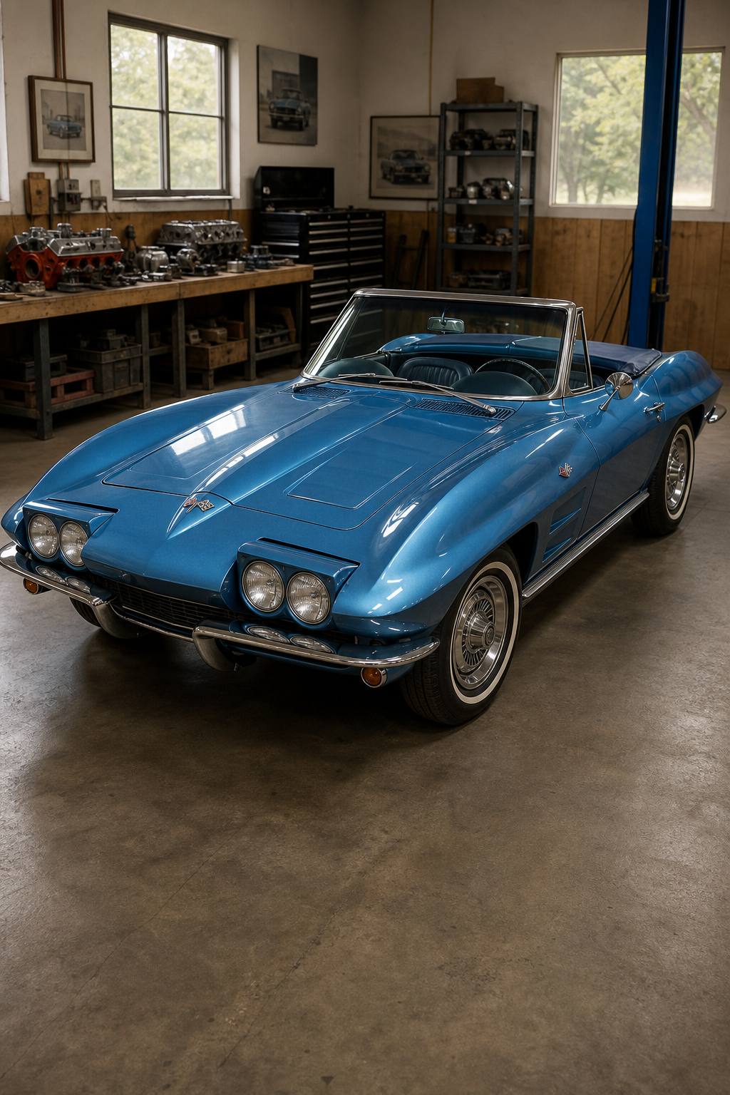 Missing parts 1963 Chevrolet Corvette project AI restoration vision