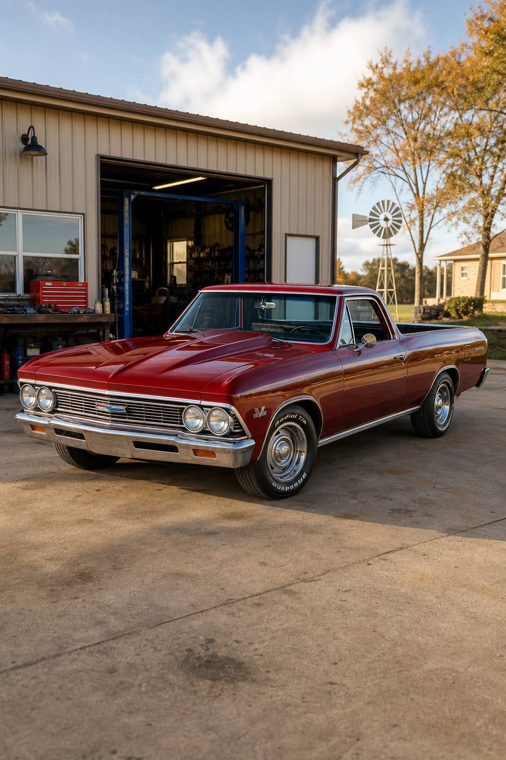 Solid base 1966 Chevrolet El Camino project AI restoration vision