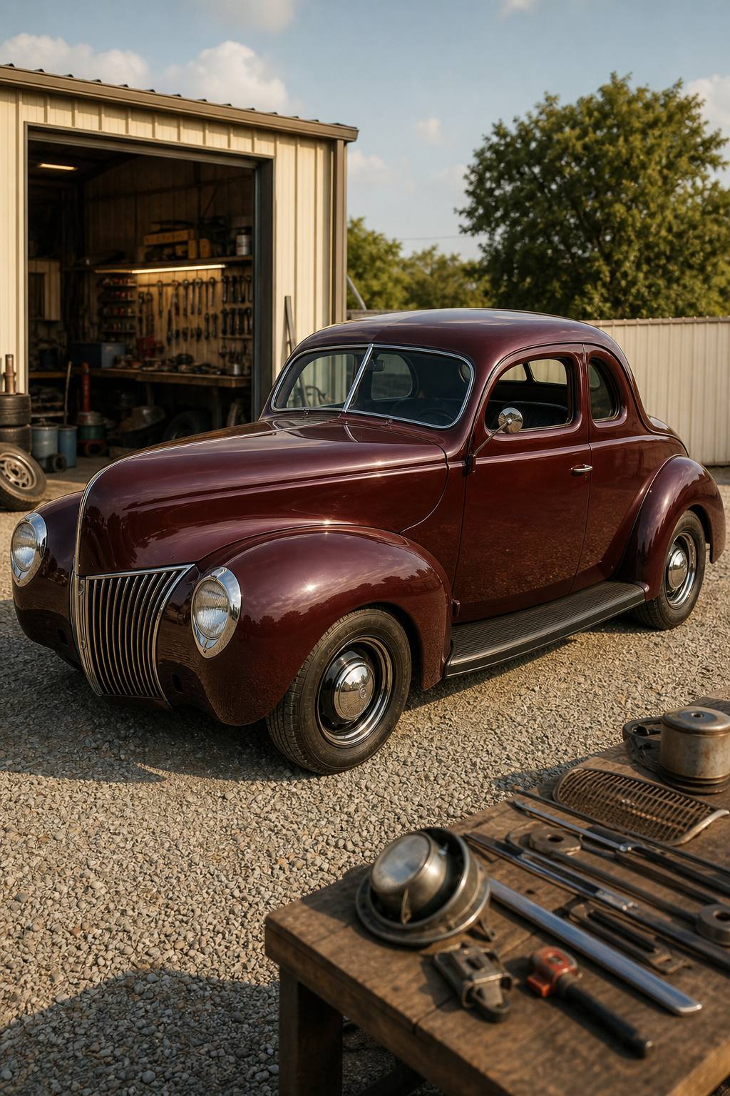 Extra spare parts 1939 Ford project AI restoration vision