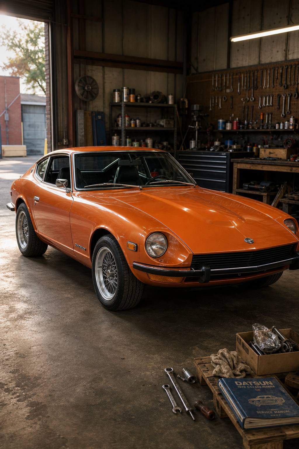 Almost complete 1977 Datsun Z Series poject AI restoration vision