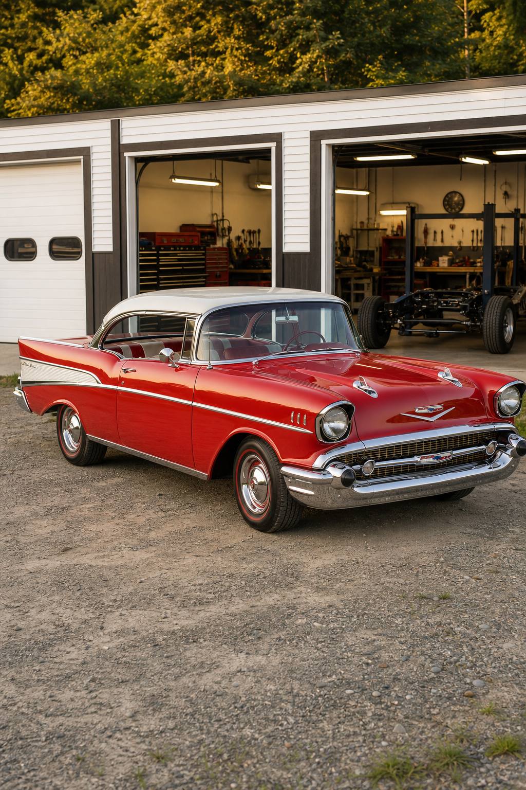 Painted 1957 Chevrolet Bel Air/150/210 project AI restoration vision