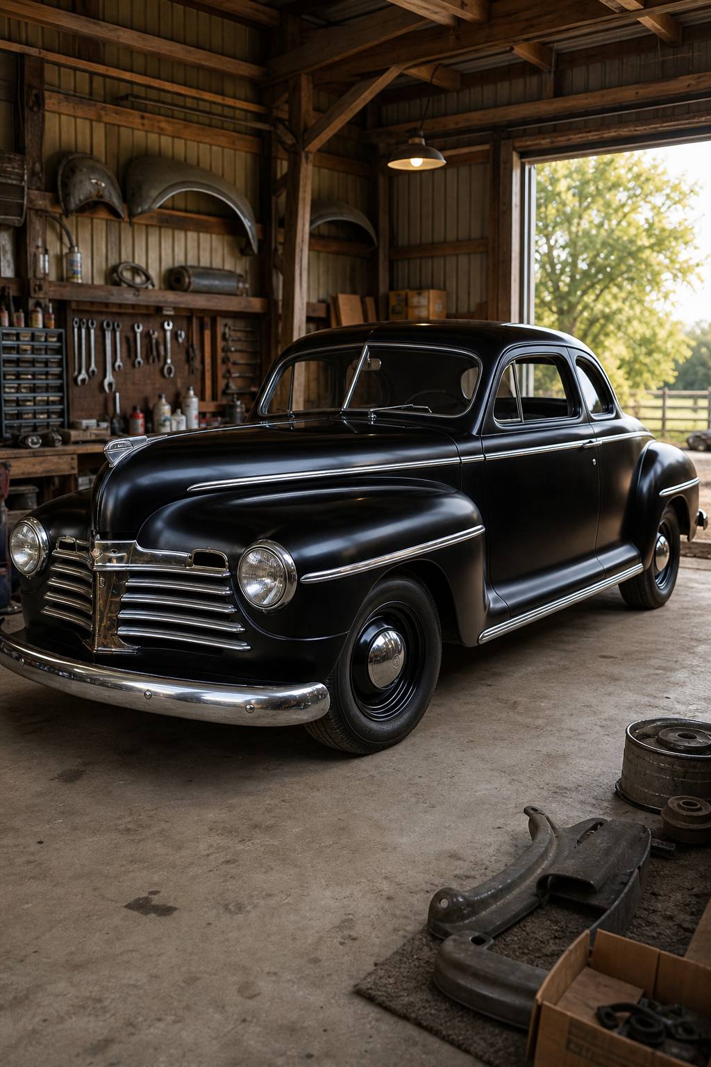 Barn find 1942 Plymouth project AI restoration vision