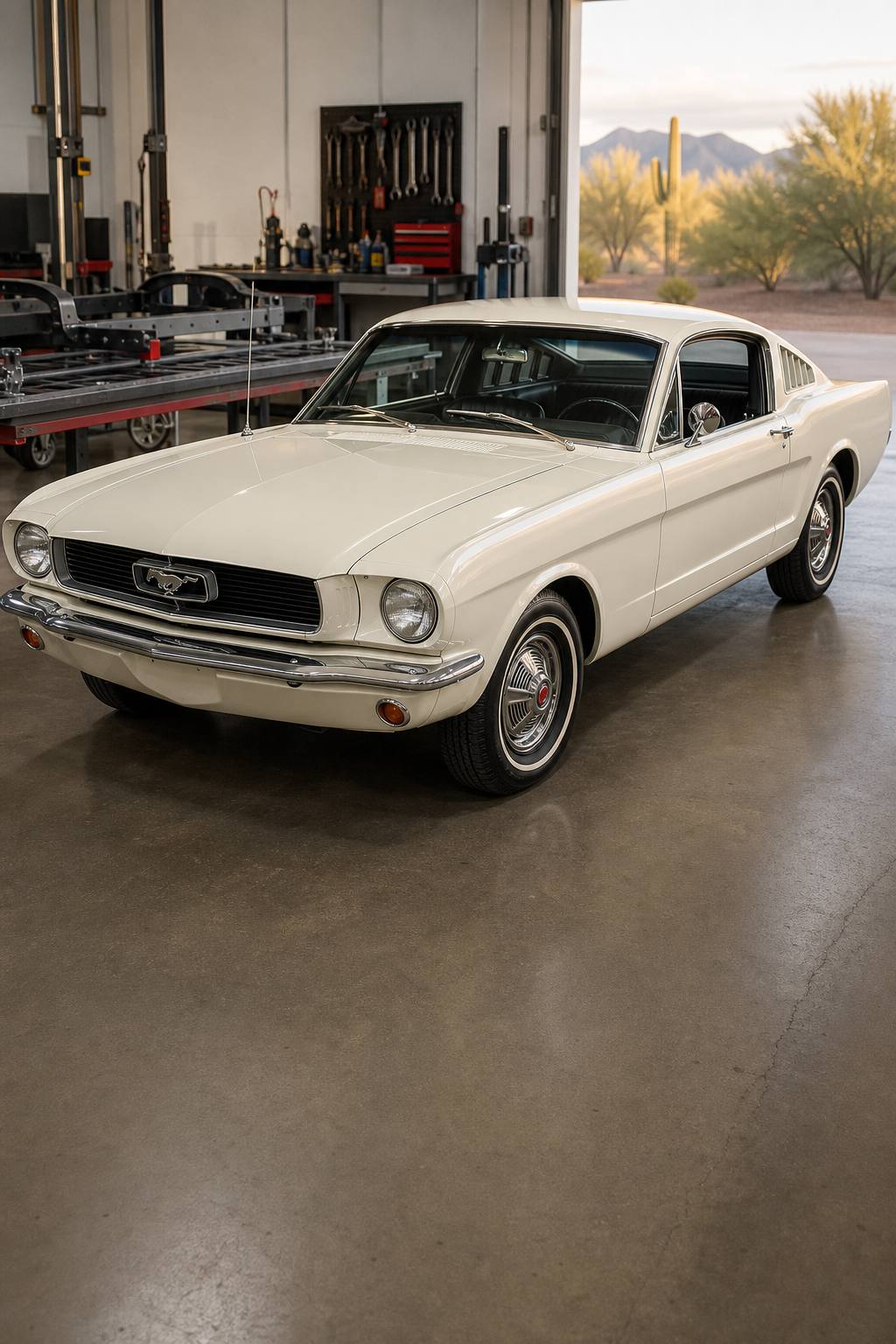 Complete bodywork 1965 Ford Mustang Base Fastback project AI restoration vision