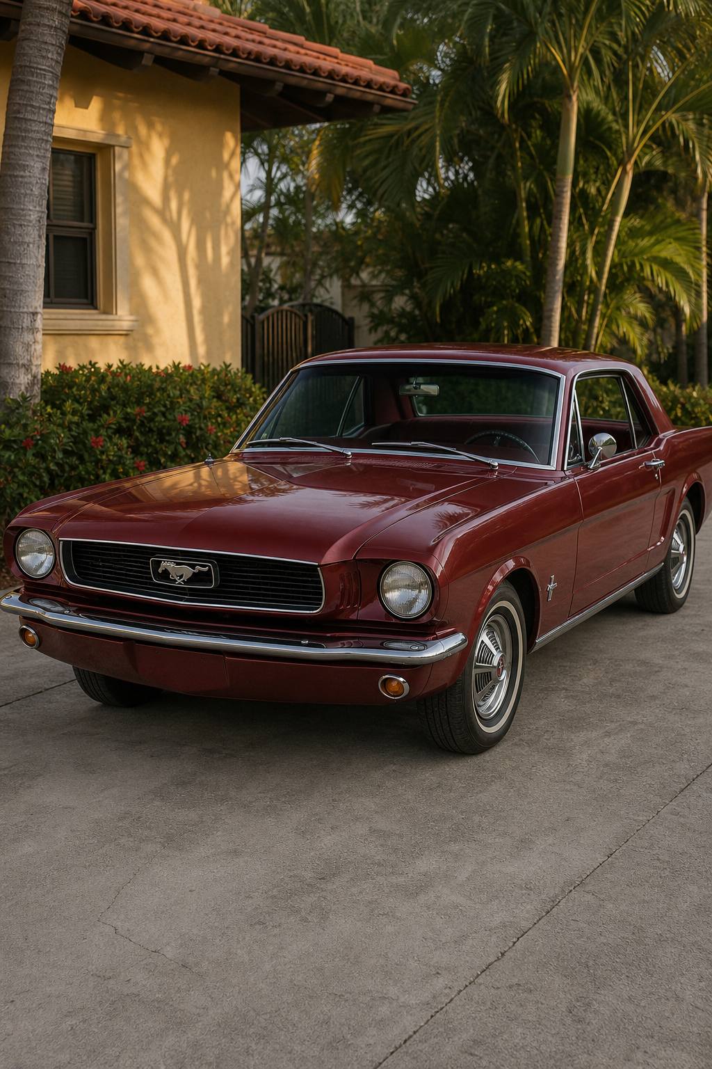 Almost finished 1966 Ford Mustang Coupe project AI restoration vision