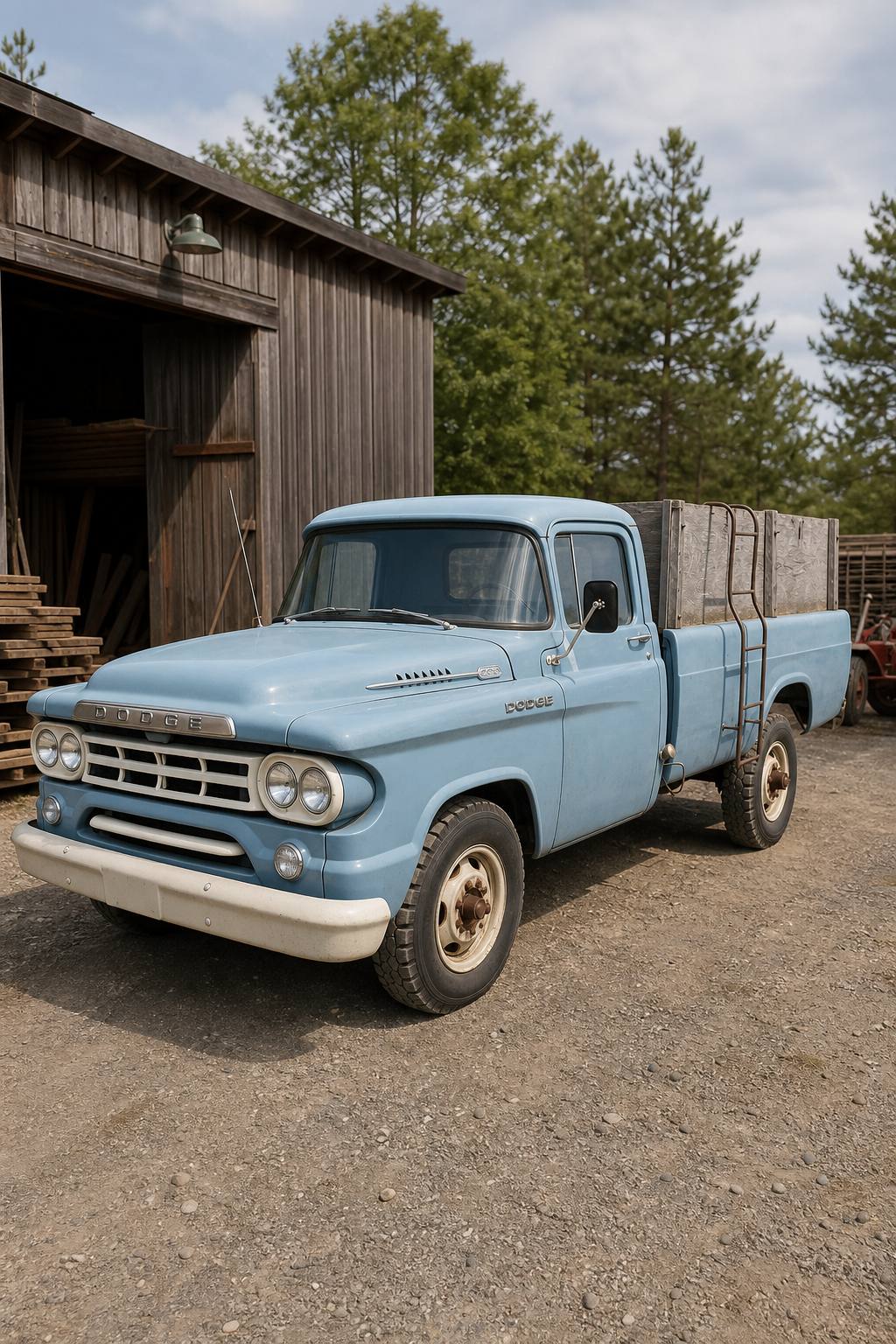 all original 1959 Dodge Pickups project AI restoration vision