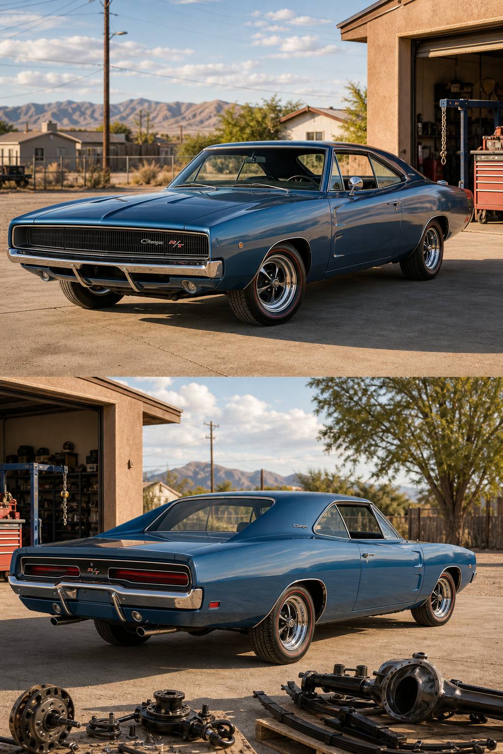 new parts 1970 Dodge Charger R/T project AI restoration vision