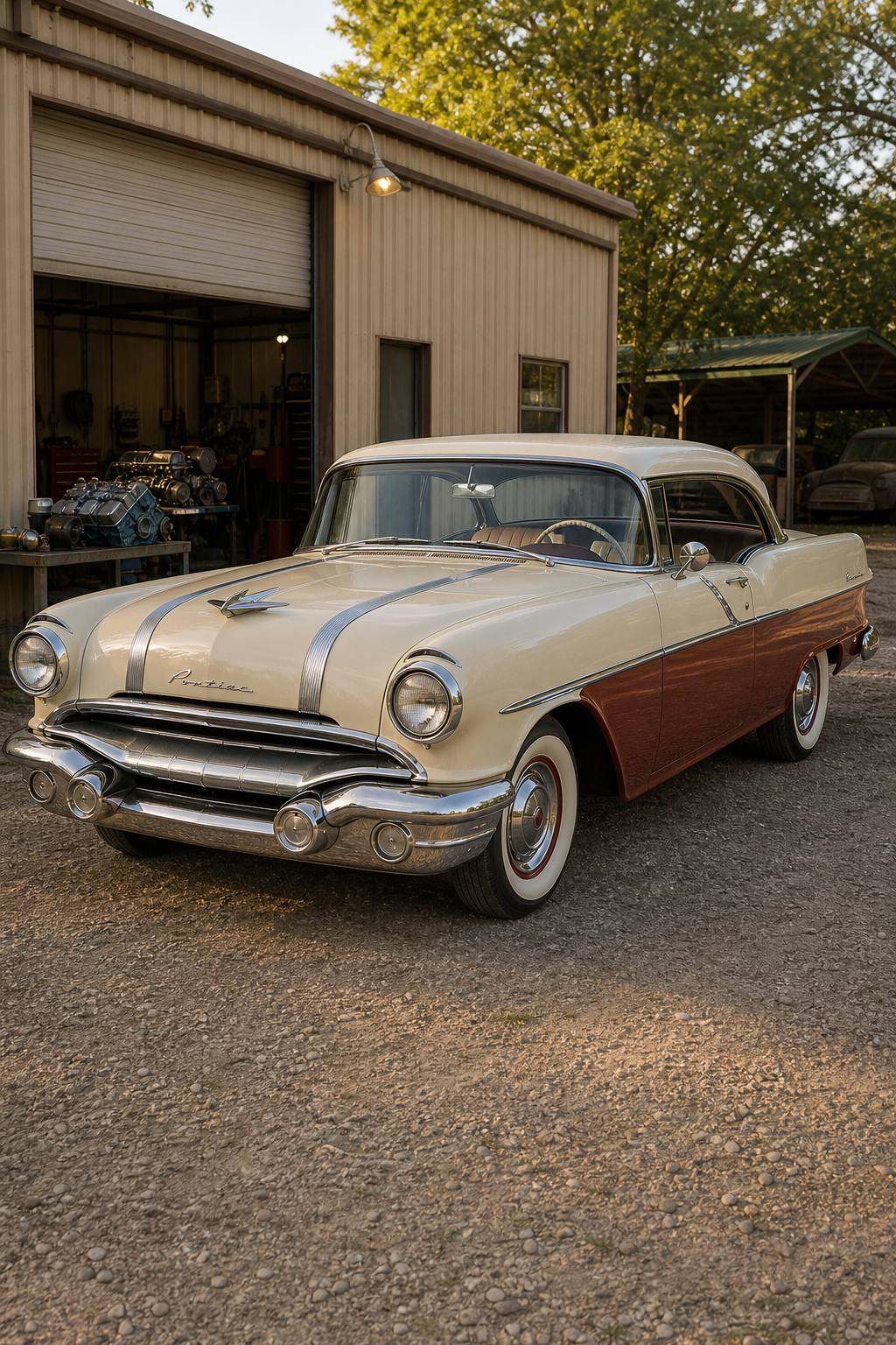 locked engine 1956 Pontiac Catalina project AI restoration vision