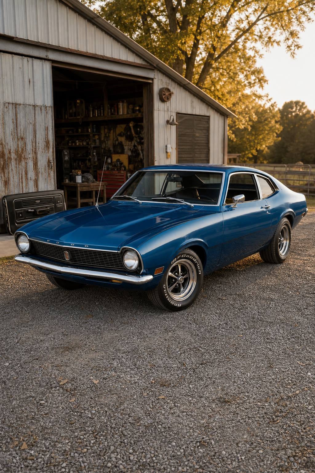 solid frame 1970 Ford maverick project AI restoration vision