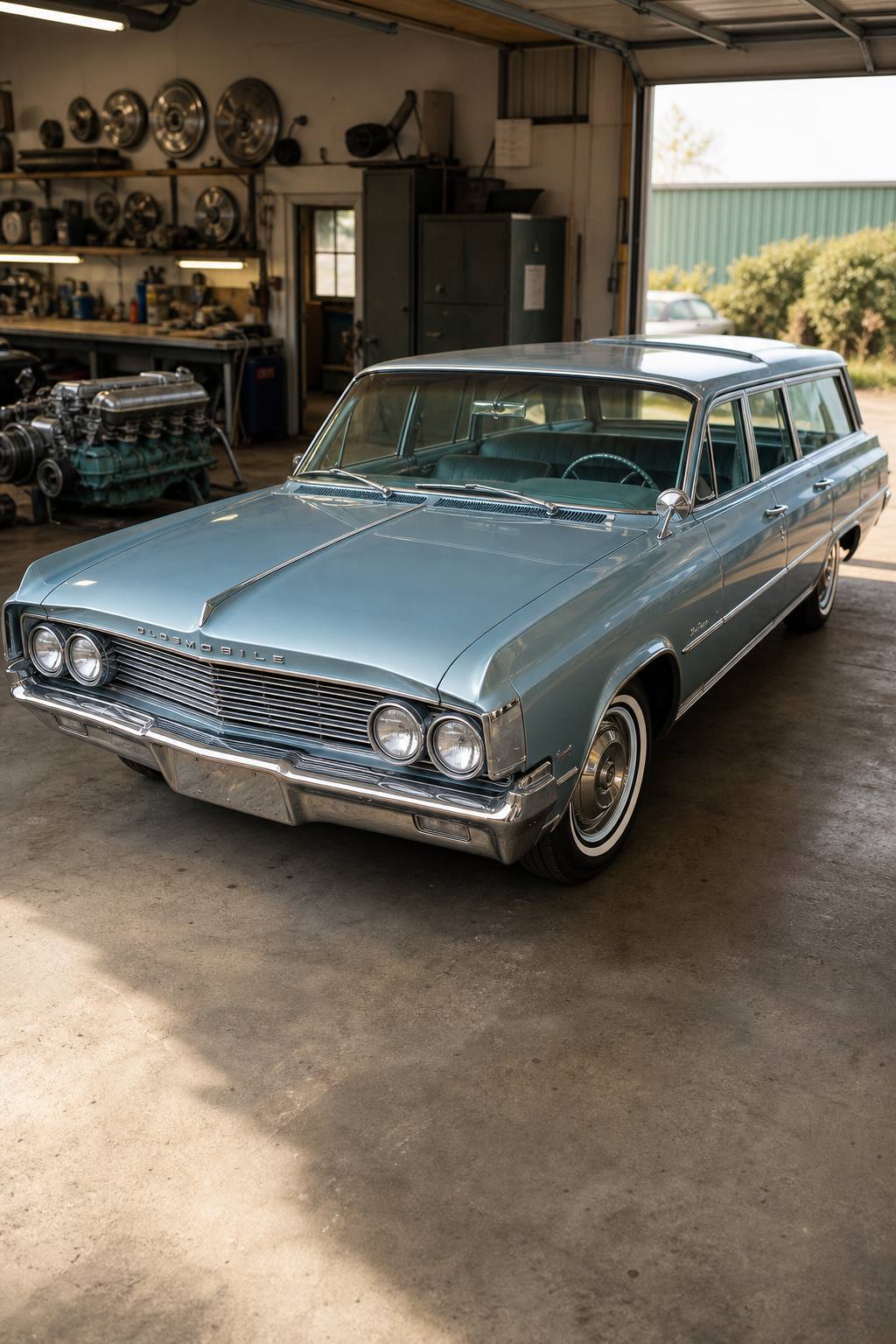 rare 1963 Oldsmobile Eighty Eight Dynamic 88 Station Wagon project AI restoration vision
