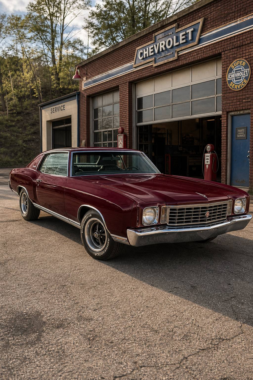 original 1972 Chevrolet Monte Carlo project AI restoration vision