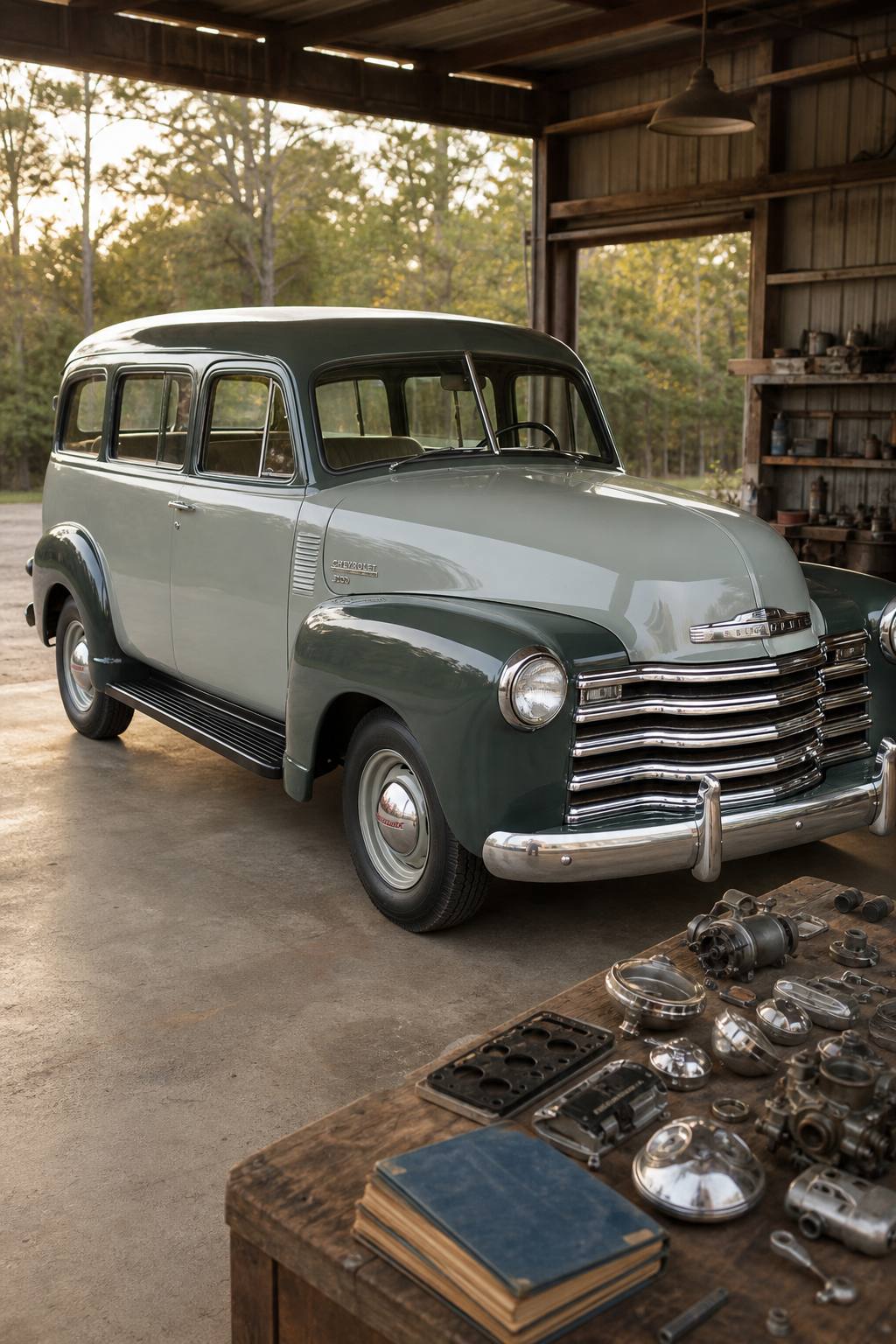 barn find 1950 Chevrolet Pickups Suburban 3100 project AI restoration vision