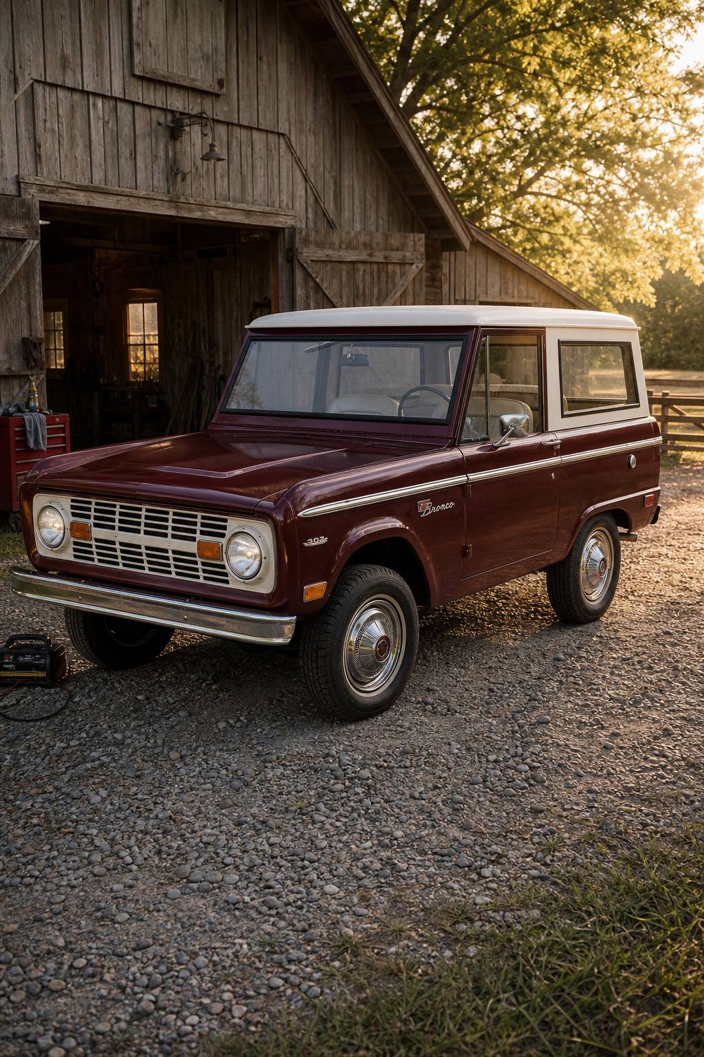 some rust 1969 Ford Bronco Sport project AI restoration vision