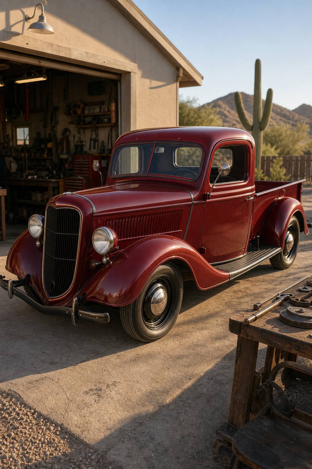 solid 1937 Ford Pickups vintage project AI restoration vision