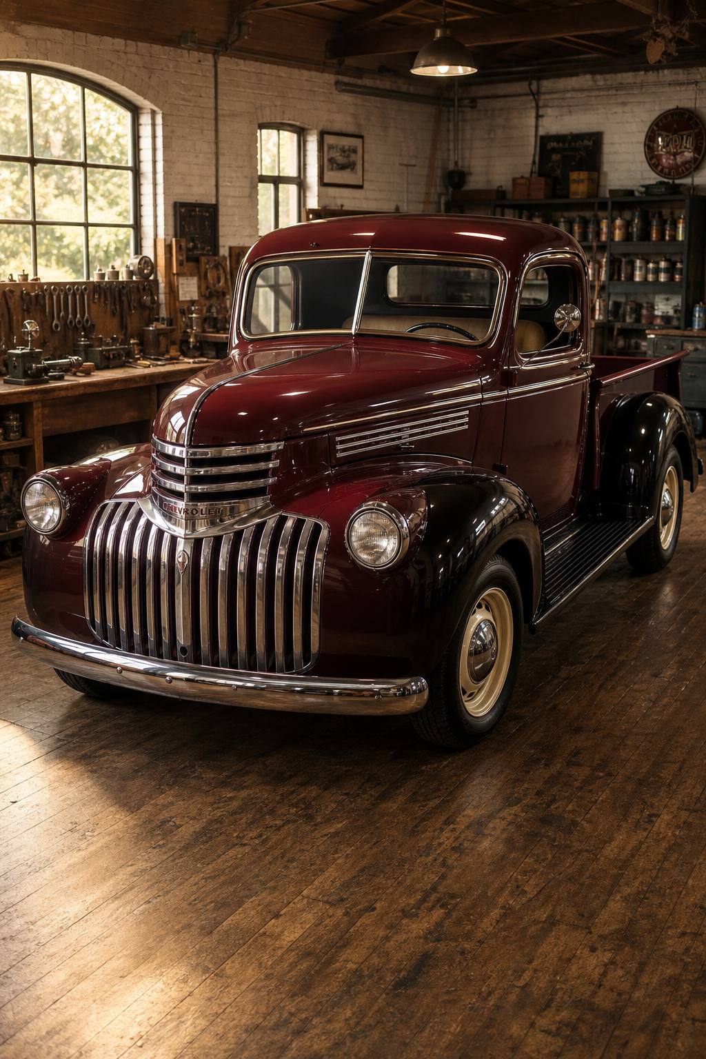 needs restoration 1941 Chevrolet Pickups Split Front windshield project AI restoration vision