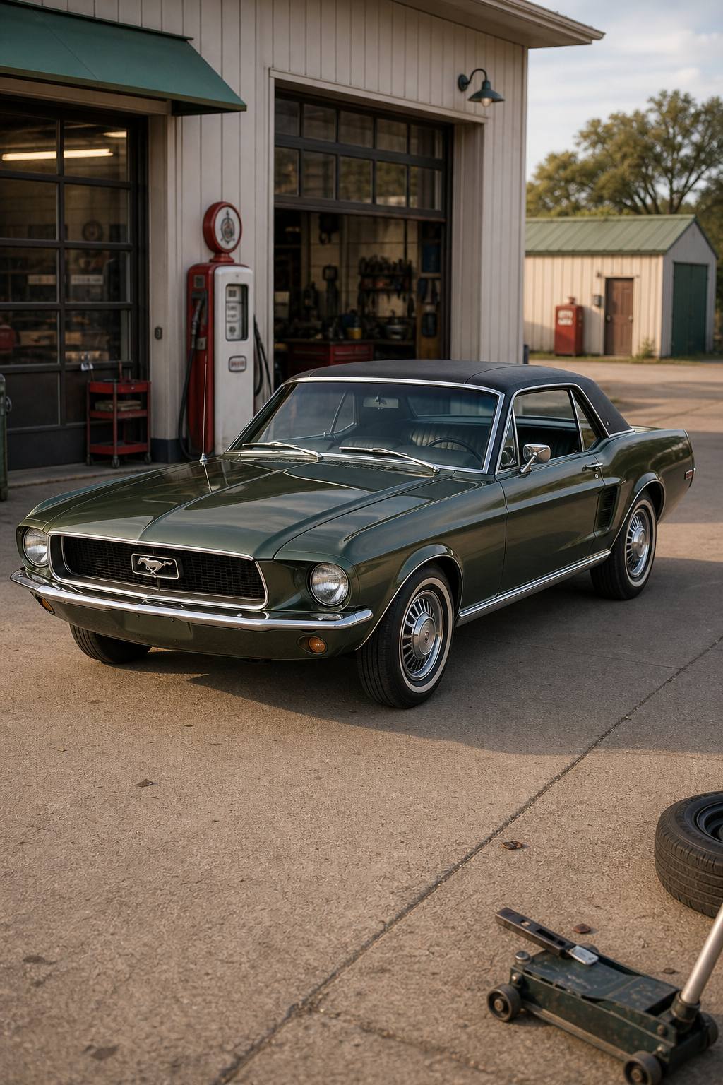 unfinished project 1968 Ford Mustang project AI restoration vision