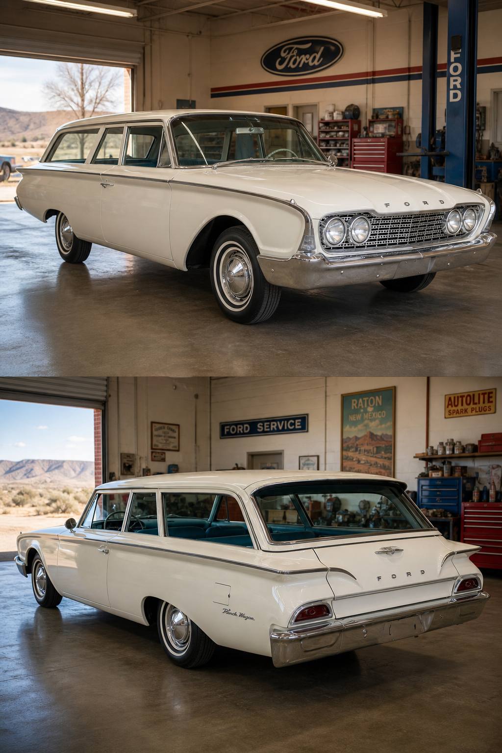 extremely rare 1960 Ford Ranch Wagon project AI restoration vision