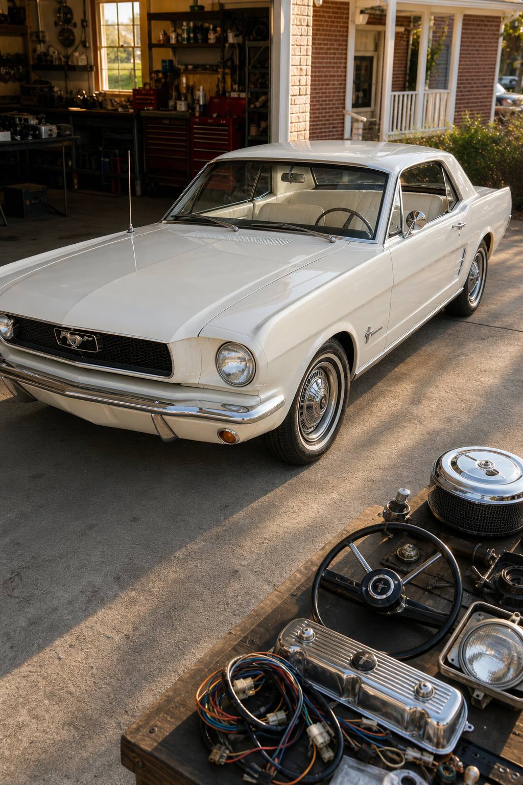 extra parts 1965 Ford Mustang project AI restoration vision