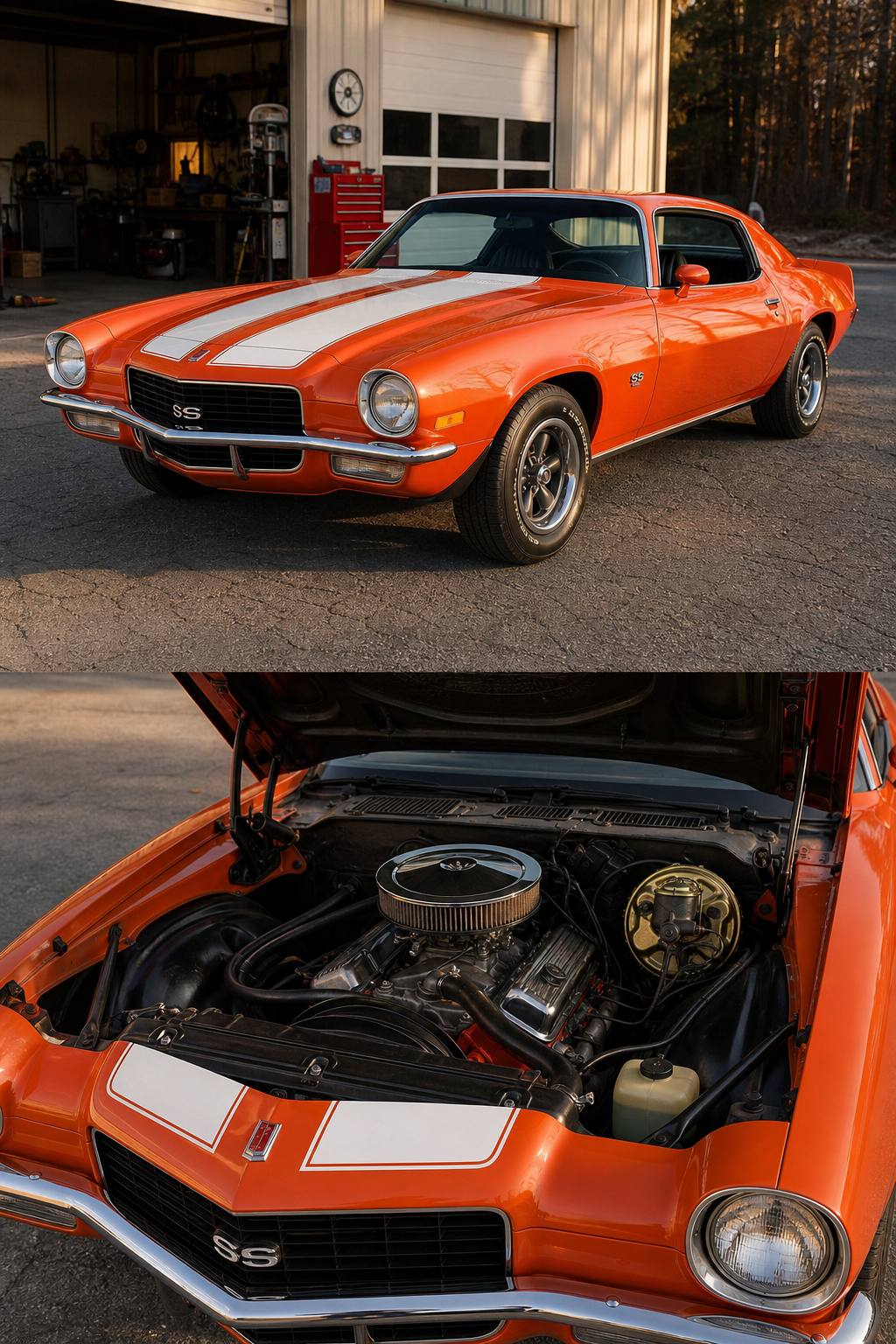 uncomplete 1970 Chevrolet Camaro SS project AI restoration vision