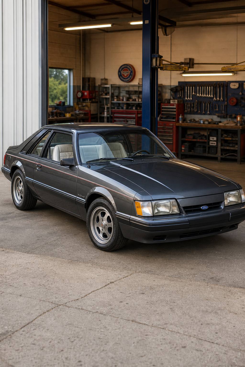 not very rusty 1983 Ford Mustang project AI restoration vision