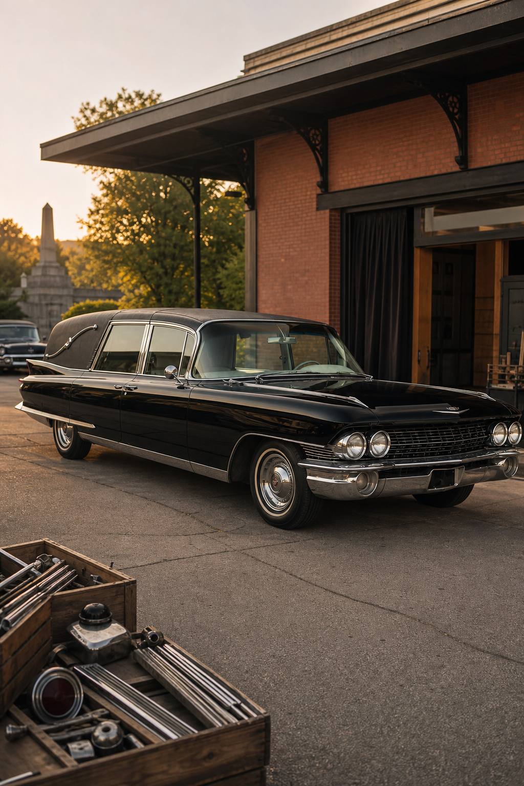 needs work 1961 Cadillac hearse project AI restoration vision