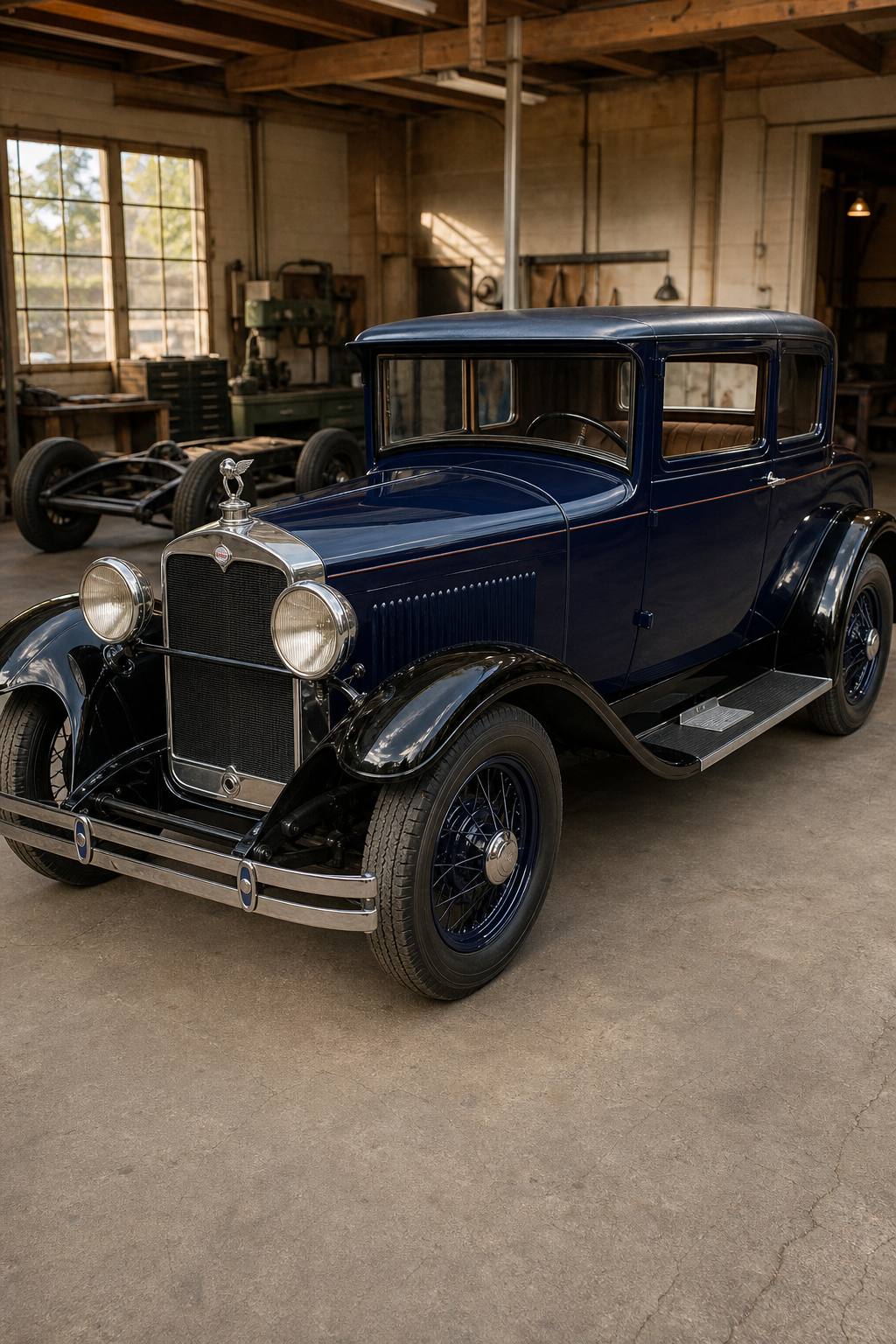 extra chassis 1929 Packard 633 Victoria Coupe Standard 8 project AI restoration vision