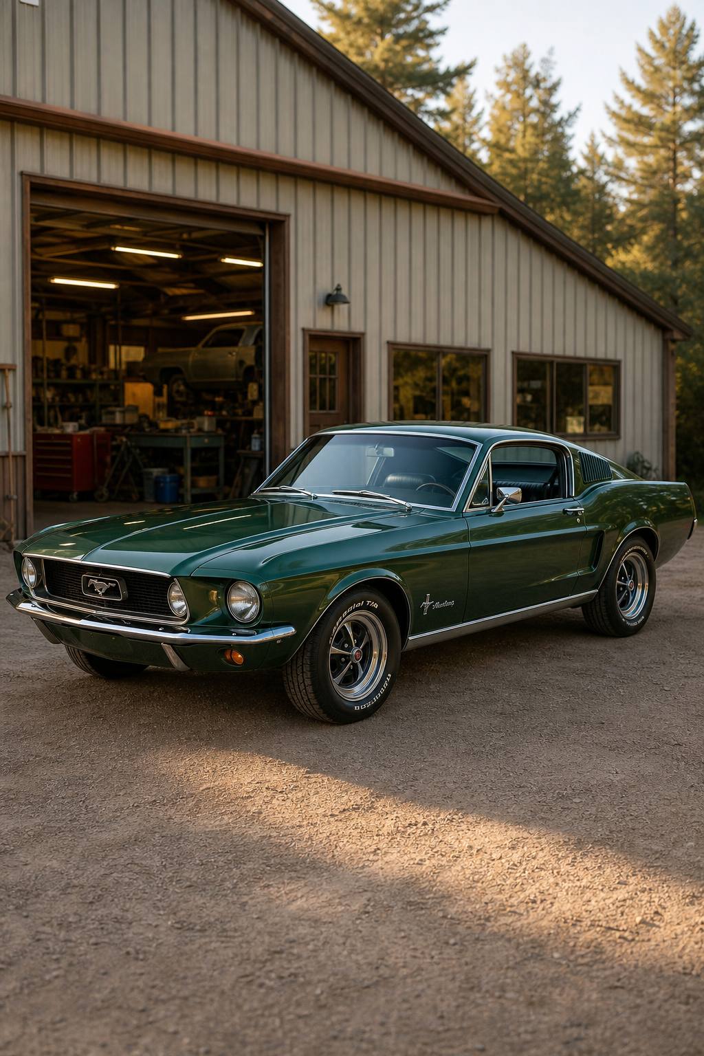 complete welding 1968 Ford Mustang Fastback project AI restoration vision