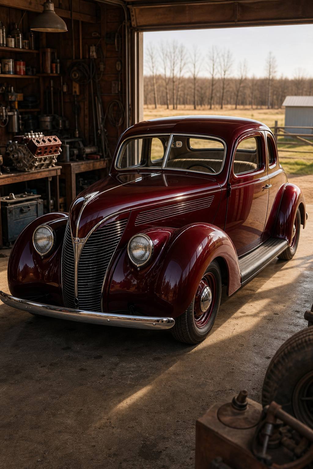 solid 1938 Ford Deluxe project AI restoration vision