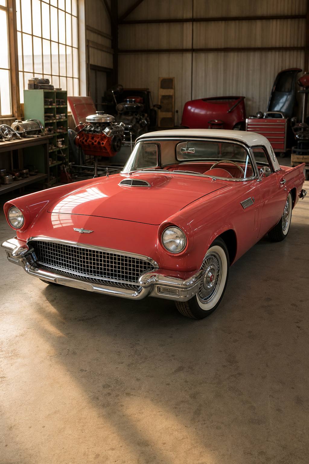 extra parts 1957 Ford Thunderbird project AI restoration vision