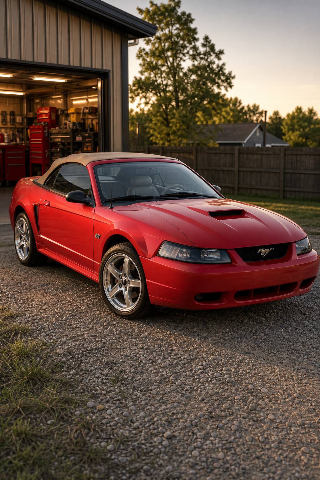 solid 2002 Ford Mustang Gt convertible project AI restoration vision