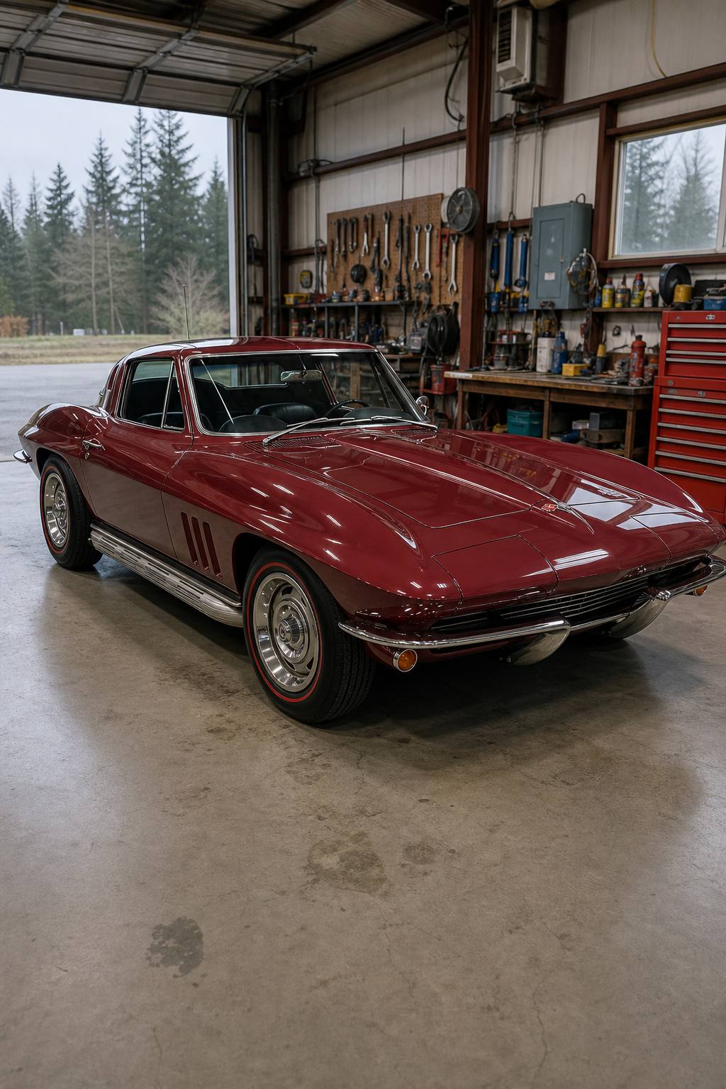 needs finishing 1966 Chevrolet Corvette projet AI restoration vision