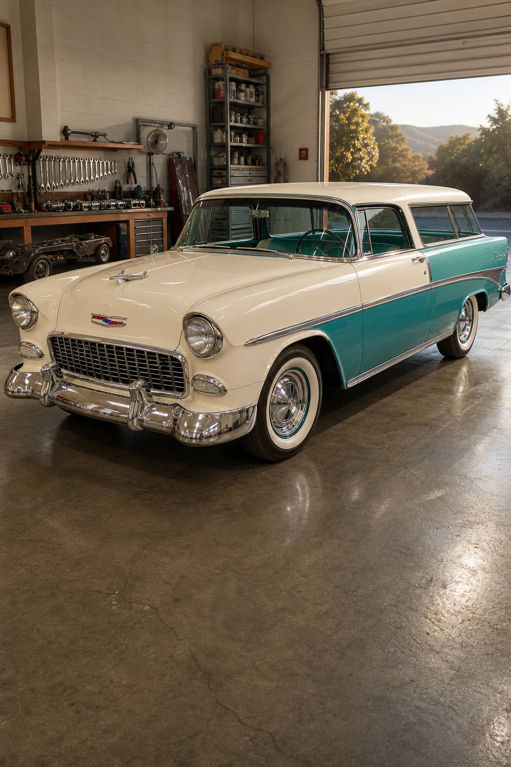 1955 Chevrolet Nomad Unrestored Project Car AI restoration vision