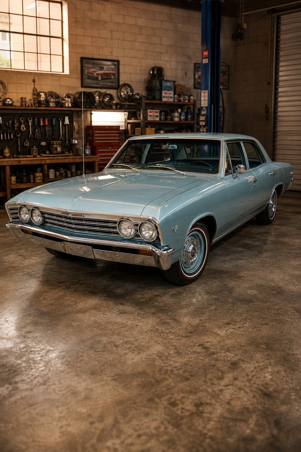 solid 1967 Chevrolet Chevelle Malibu Sedan project AI restoration vision