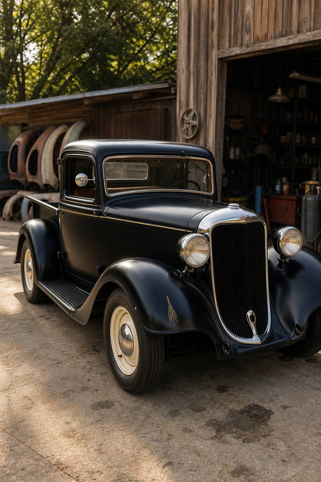 solid 1935 Dodge Pickups project AI restoration vision