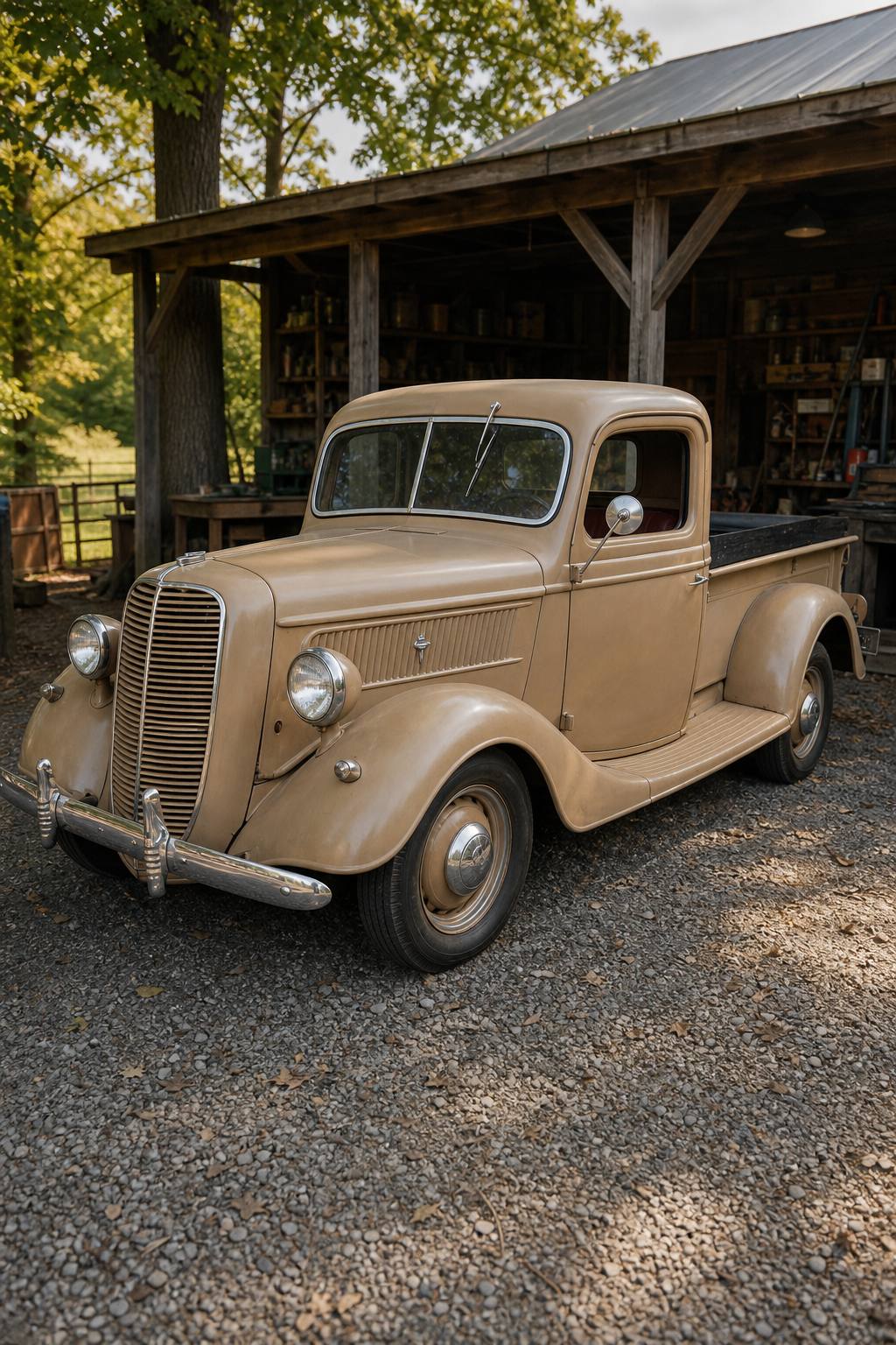 barn find 1937 Ford Pickups project AI restoration vision