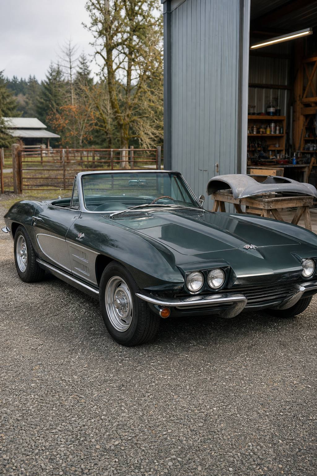 solid 1964 Chevrolet Corvette Convertible project AI restoration vision
