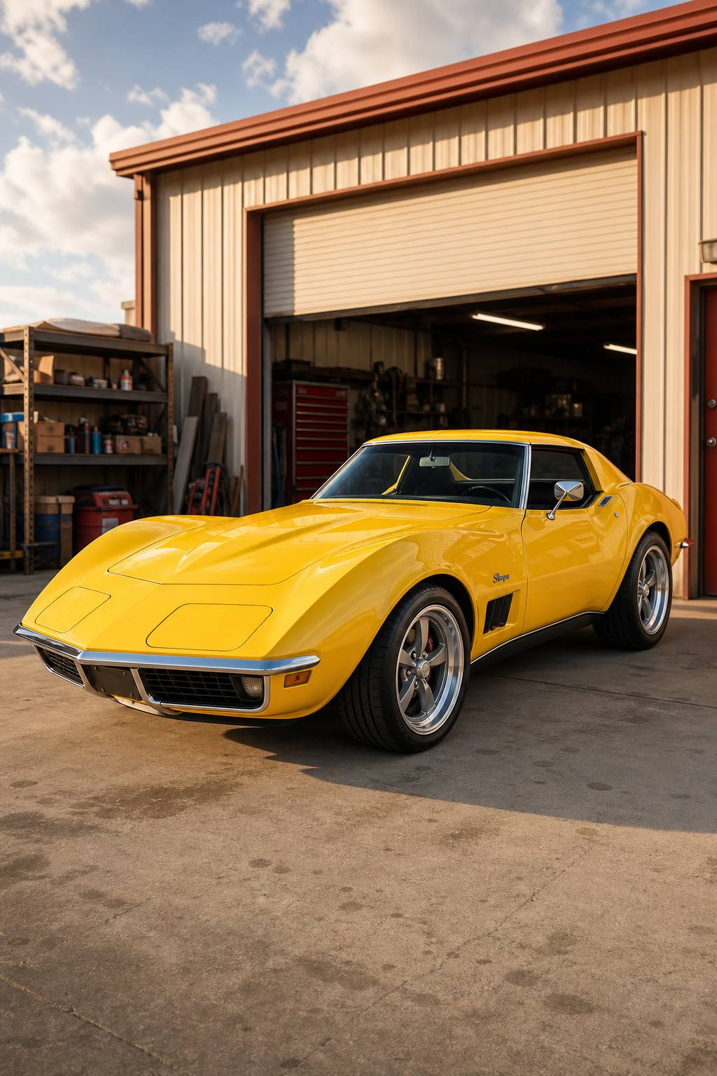 complete 1971 Chevrolet Corvette Coupe project AI restoration vision