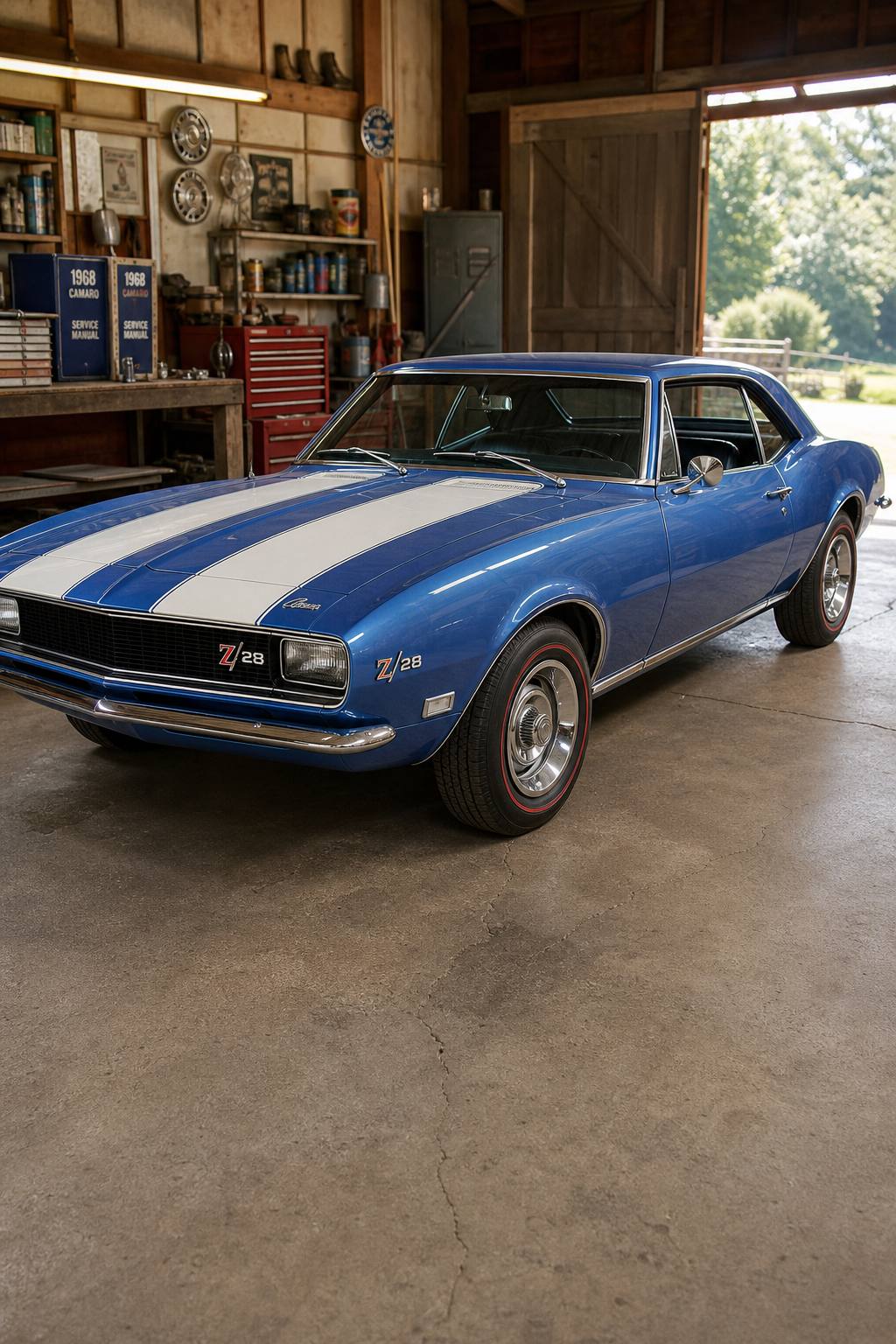 1968 Chevrolet Camaro Z28 Barn Find AI restoration vision