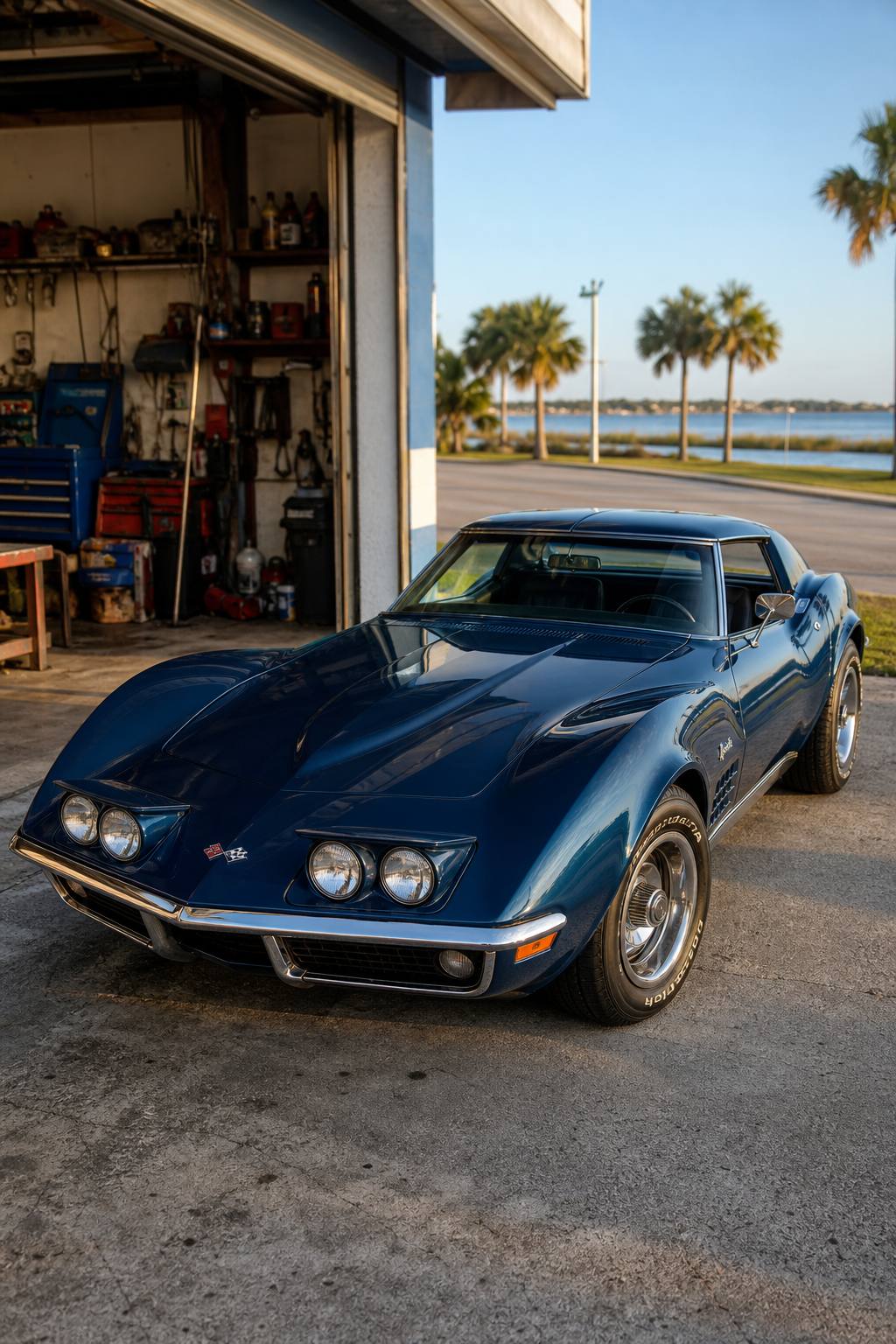 partially restored 1971 Chevrolet Corvette project AI restoration vision