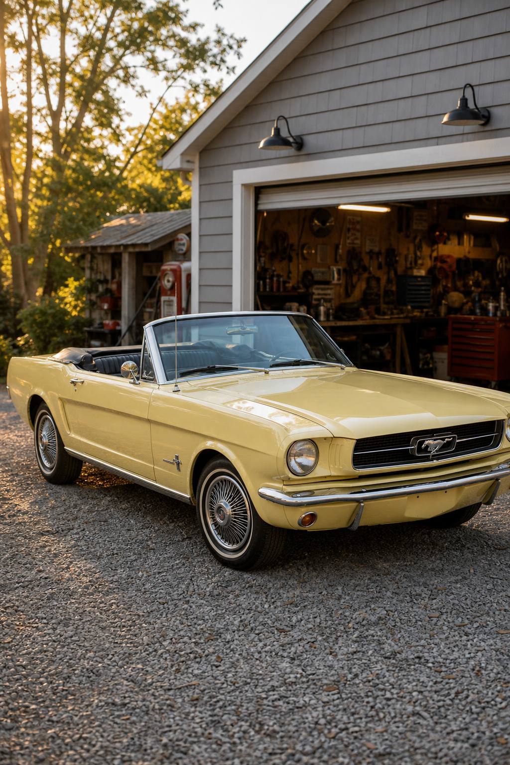 solid 1966 Ford Mustang Sprint Convertible project AI restoration vision