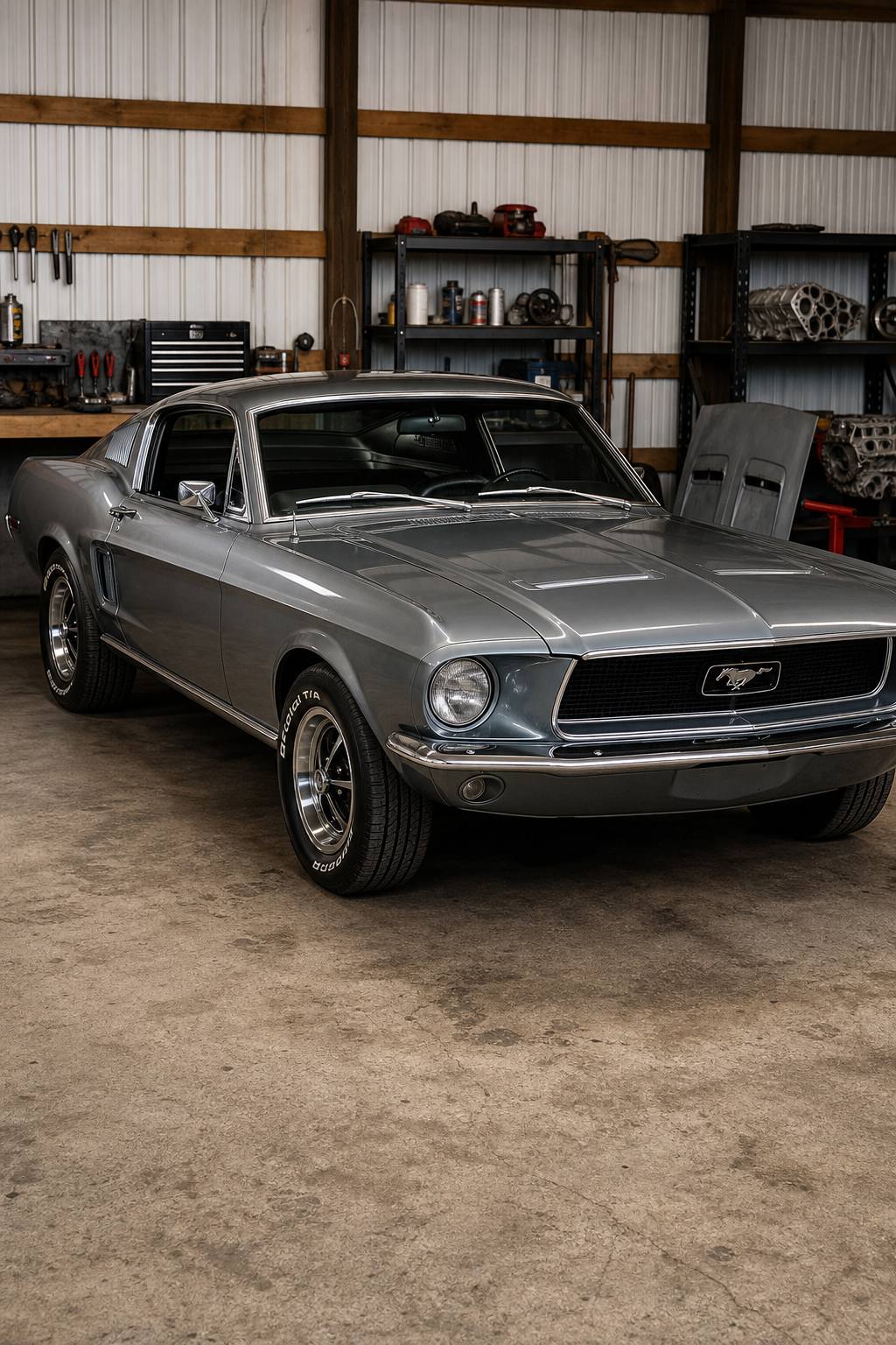 extra parts 1968 Ford Mustang project AI restoration vision