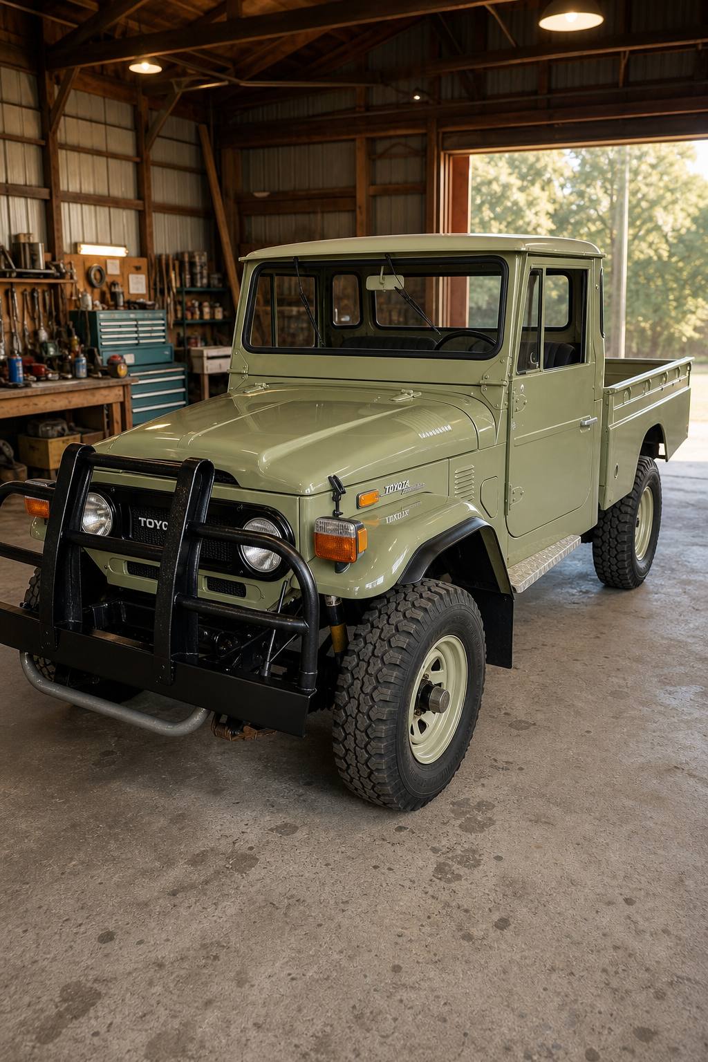 solid 1973 Toyota Land Cruiser project AI restoration vision