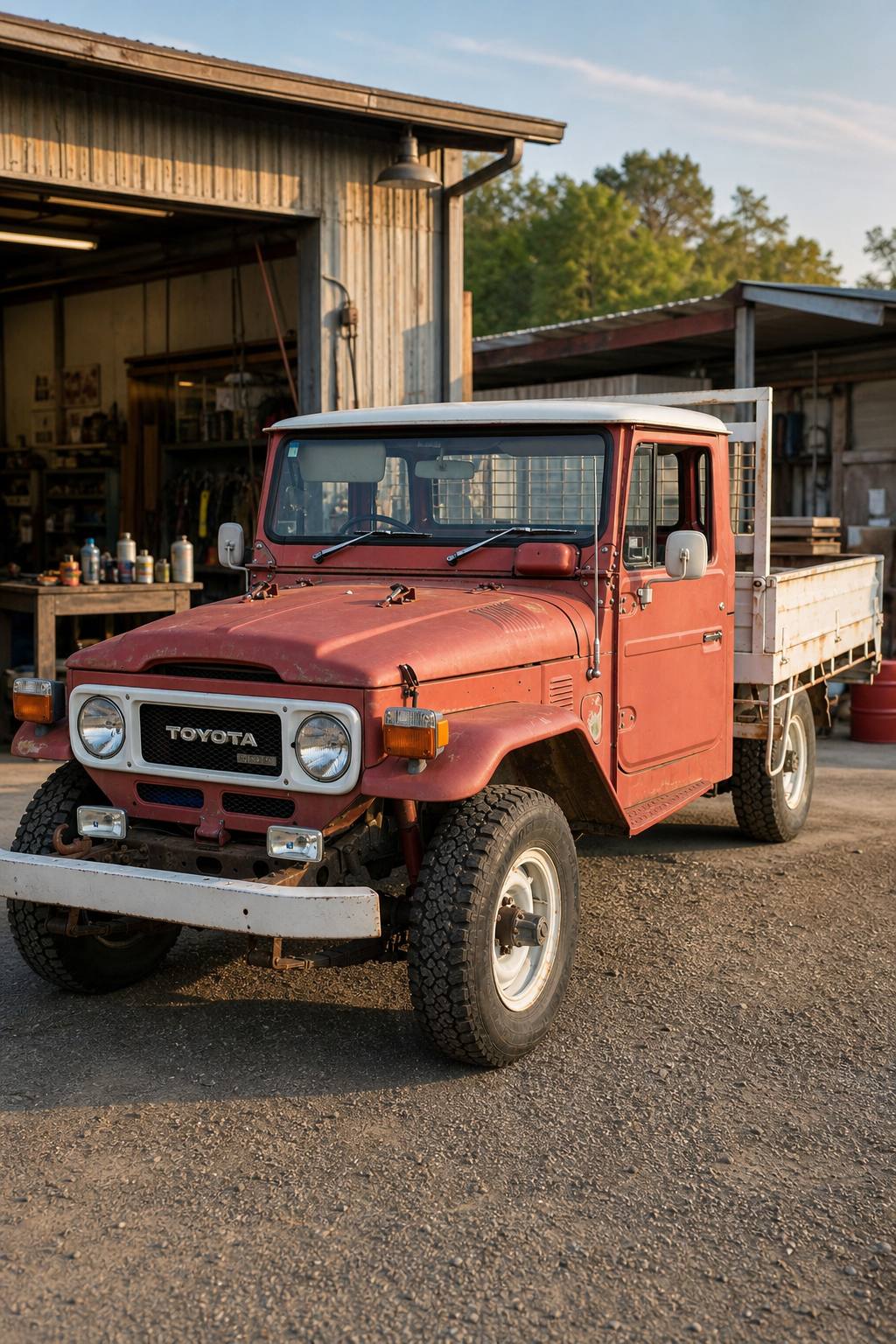 solid 1979 Toyota Land Cruiser Pick Up project AI restoration vision