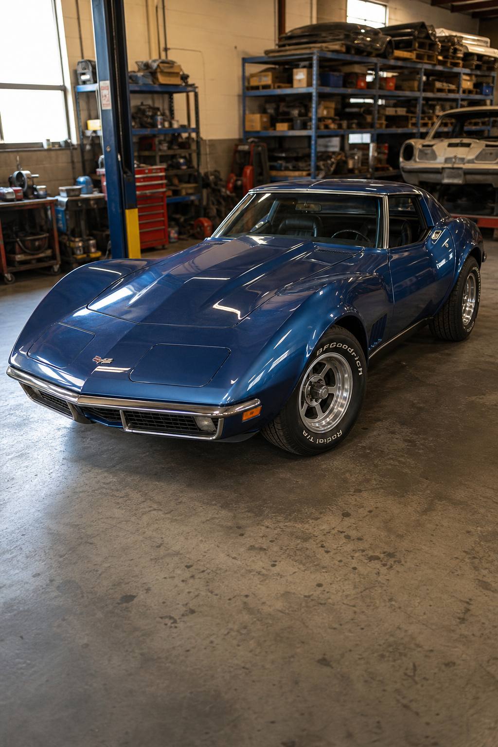 extra parts 1973 Chevrolet Corvette project AI restoration vision
