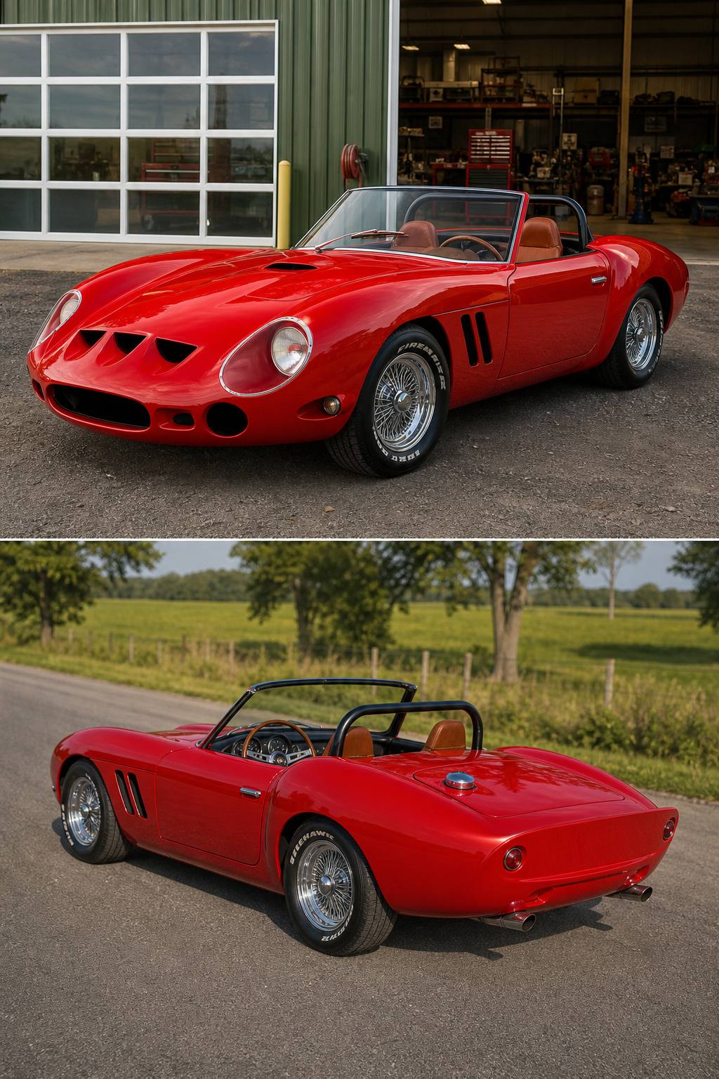 needs finishing 1962 Ferrari Velo Rossa Spyder 250 Replica project AI restoration vision