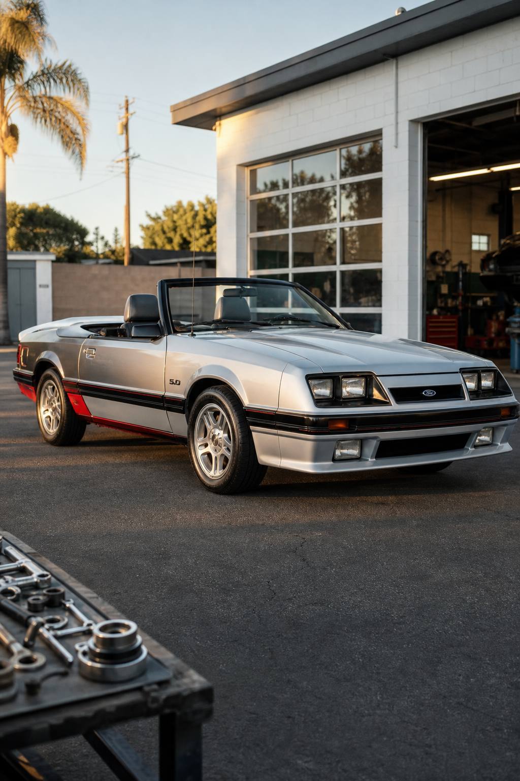 solid 1988 Ford Mustang ASC McLaren project AI restoration vision