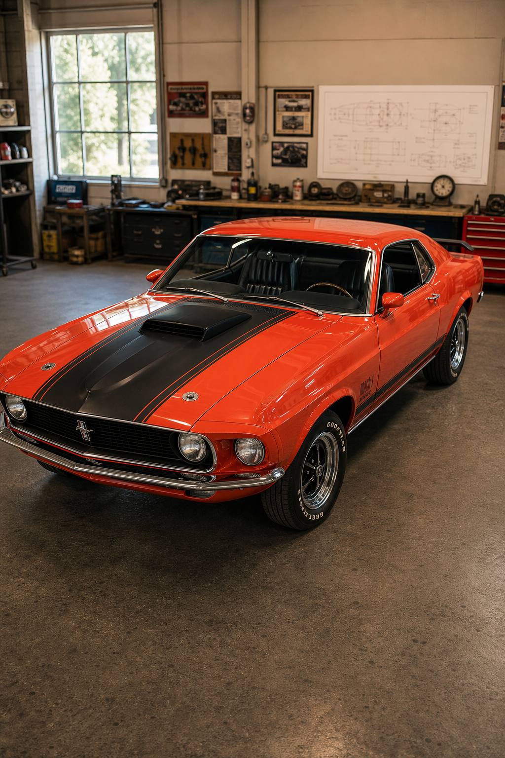 rare 1970 Ford Mustang MACH 1 project AI restoration vision