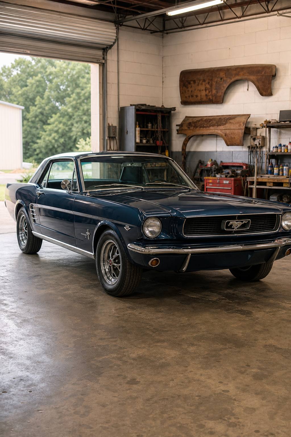 4 on the floor 1966 Ford Mustang project AI restoration vision